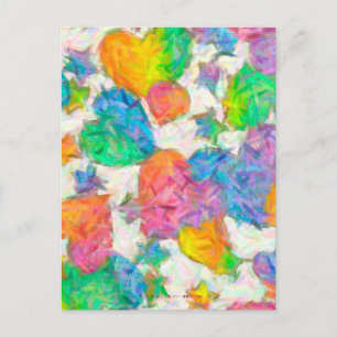 Pastel Valentine Hearts Helg Vykort