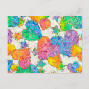 Pastel Valentine Hearts Helg Vykort