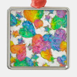 Pastel Valentine Hearts Julgransprydnad Metall