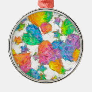 Pastel Valentine Hearts Julgransprydnad Metall