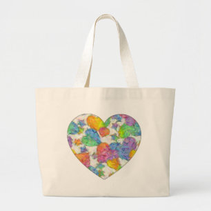Pastel Valentine Hearts Jumbo Tygkasse