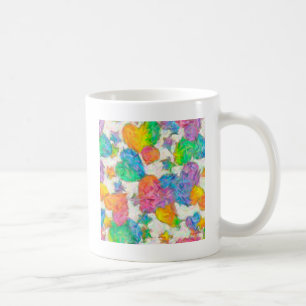 Pastel Valentine Hearts Kaffemugg