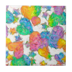 Pastel Valentine Hearts Kakelplatta