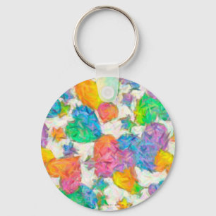 Pastel Valentine Hearts Nyckelring