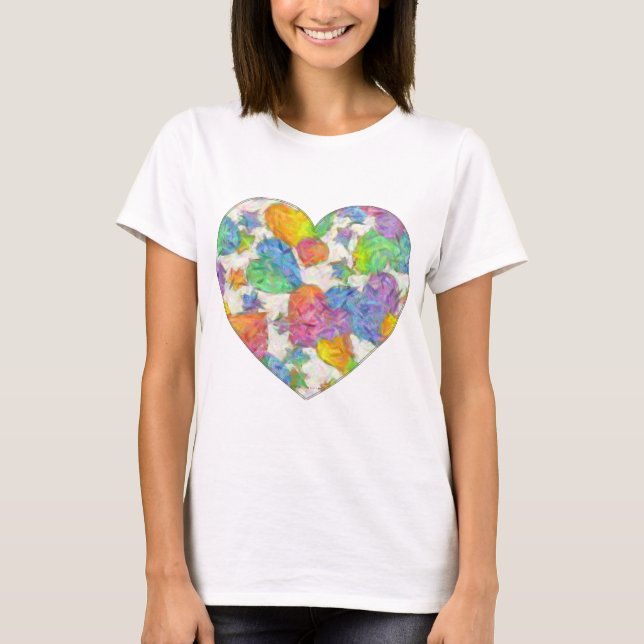 Pastel Valentine Hearts Tee (Framsida)