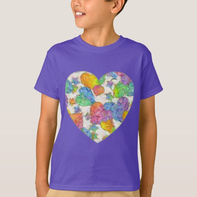 Pastel Valentine Hearts Tee (Framsida)