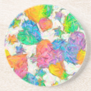 Pastel Valentine Hearts Underlägg Sandsten