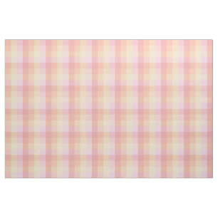 Pastel Vår Checka in Pinks och Orange Tyg