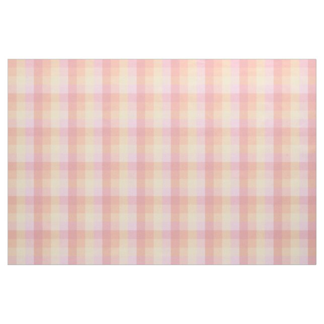 Pastel Vår Checka in Pinks  och Orange Tyg (Fat Quarter)