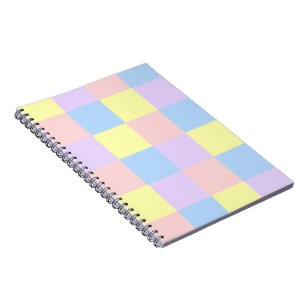 Pastel Vår Checkers Anteckningsbok