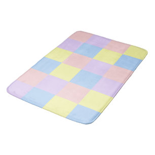 Pastel Vår Checkers Badrumsmatta