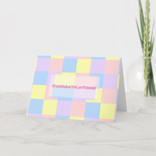 Pastel Vår Checkers Kort