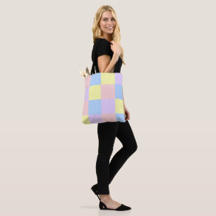 Pastel Vår Checkers Tygkasse