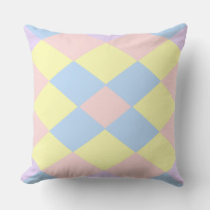 Pastel Vår Färg Argyle Kudde