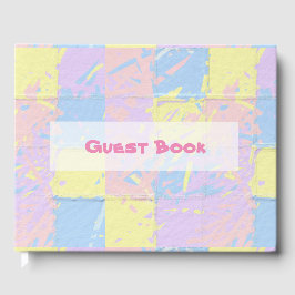 Pastel Vår Färg Paint Splatter Gästböcker