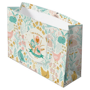 Pastel vår färg Påsk symboler mönster