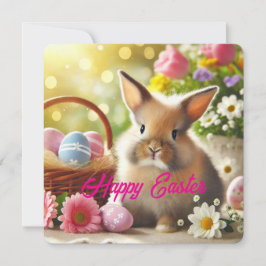 Pastel Vår med Adapter för Helgdag i Påsk Julkort