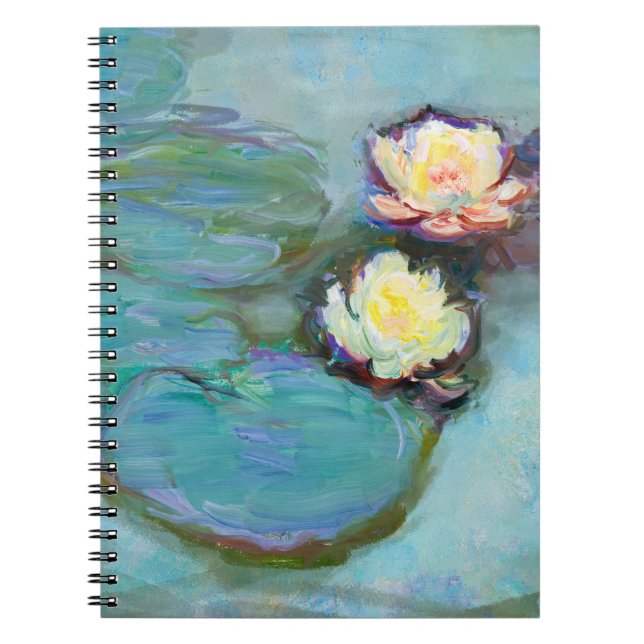 Pastel Vatten Lilies Tranquil Pond bärbar dator Anteckningsbok (Framsidan)