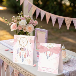 Pastel Vattencolor dreamcatcher babydusch Presentaskar