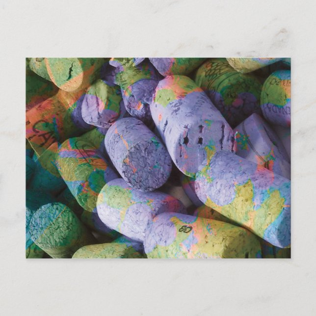 Pastel Vin Kork Vykort (Framsida)