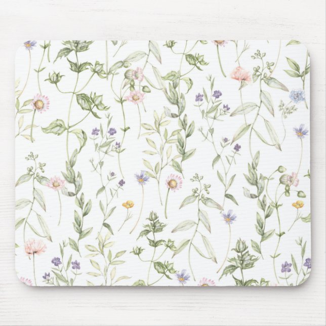 Pastel Vintage Flowers Musmatta (Framsidan)