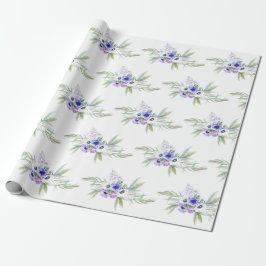 Pastel Violet Blommigt Presentpapper
