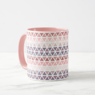 Pastel Violet Lila Rosa Mauve Triangle Mönster Mugg