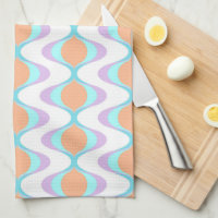 Pastel Violet Orange Aqua Blue Ogee White Vågar