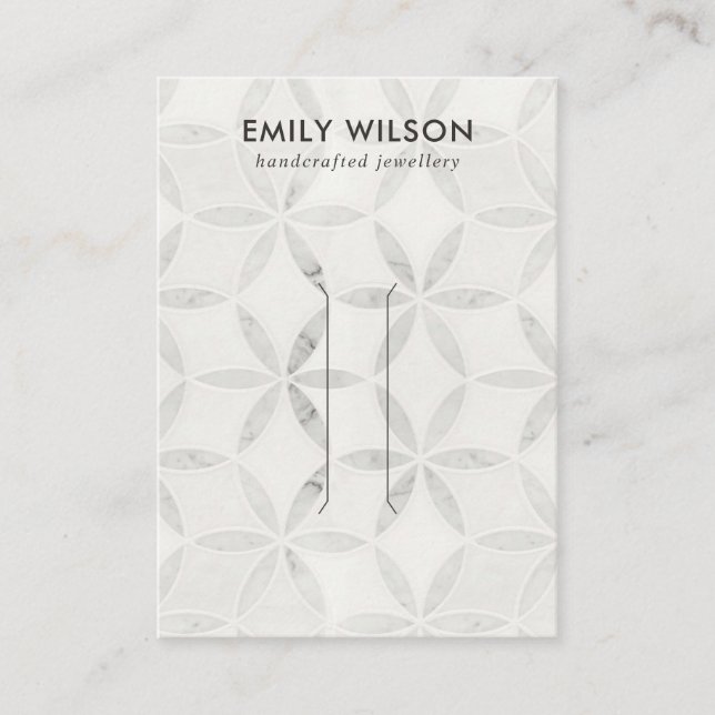 PASTEL-VISNING FÖR HAIR CLIP- FÖR BENVIT BLOMMIGT VISITKORT (Framsida)