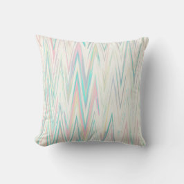 Pastel Watercolor Abstrakt Chevron Kudde
