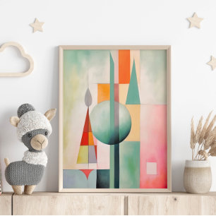 Pastel Watercolor Abstrakt Wall Art Art Poster