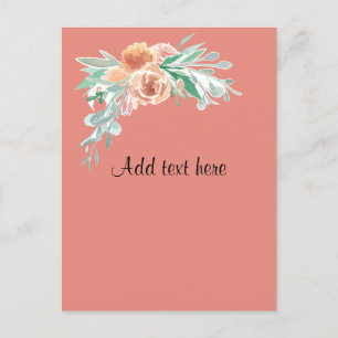 Pastel Watercolor Bouquet-mall Vykort