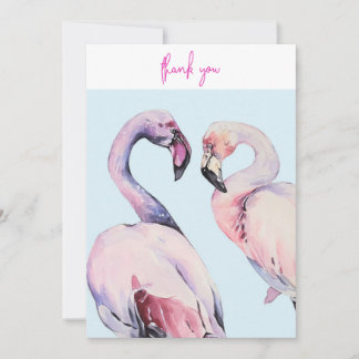 Pastel Watercolor Flamingo Tack Kort