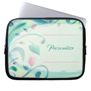 Pastel Watercolor Flowers anpassar bärbara datorer Laptop Fodral