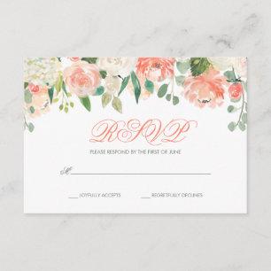 Pastel Watercolor Flowers Bat mitzvah OSA Kort