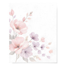 Pastel Watercolor Flowers