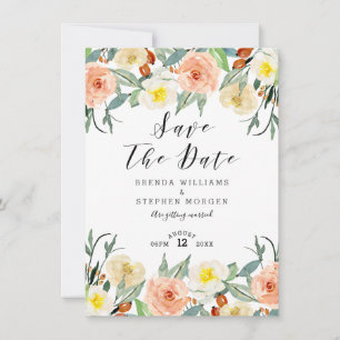 Pastel Watercolor Flowers Wandeans Gräns Spara Datumet
