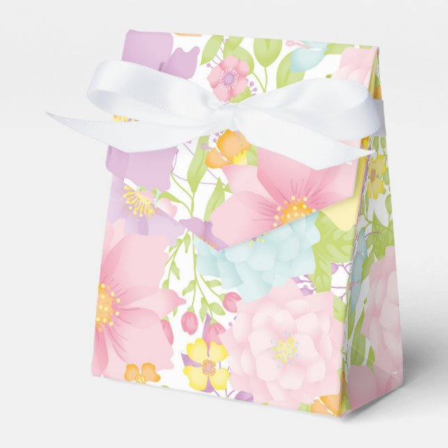 Pastel Watercolor Gift Box Presentaskar (Framsidan Sidan)
