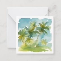 Pastel Watercolor Handflatan Träd
