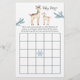 Pastel Watercolor jul Baby Shower Bingo