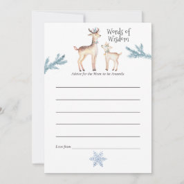 Pastel Watercolor jul Baby Shower Mamma Advice Rådkort