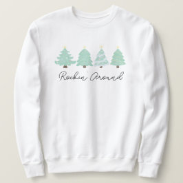 Pastel Watercolor Julgran Unisex Lång Ärmad Tröja
