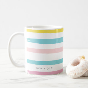 Pastel Watercolor Rand Modern Personlig mugg