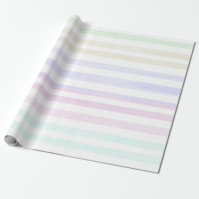 Pastel Watercolor Rand Presentpapper (Utrullad)