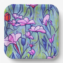 Pastel Watercolor Rosa Flowers