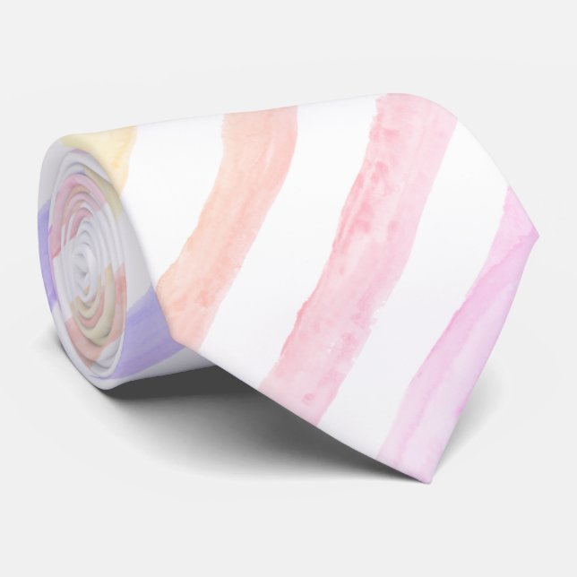 Pastel Watercolor Stripe Mönster Slips (Rullad)