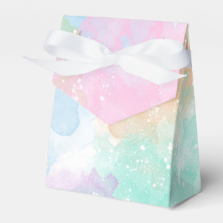Pastel Watercolor Tält Gift Box Presentaskar