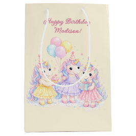 Pastel Watercolor Unicorn Girls Birthday