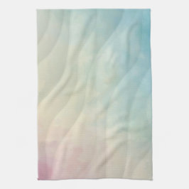 Pastel Watercolor Vågigt Mönster Kitchen Towel Kökshandduk