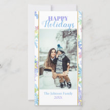 Pastel Watercolor Winter Snowflake Photo jul